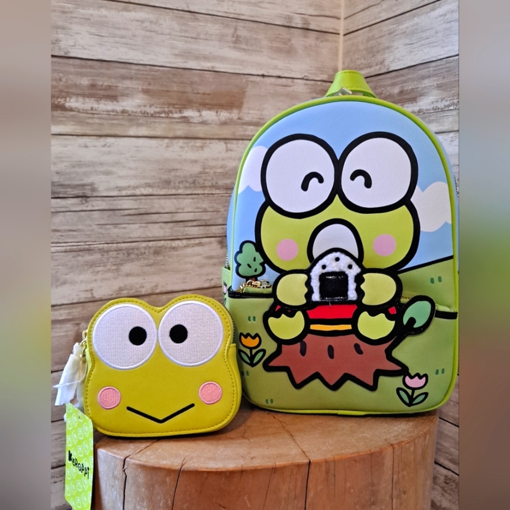 Hello Kitty and Friend-Her Universe Keroppi Mini Backpack and Coin Purse